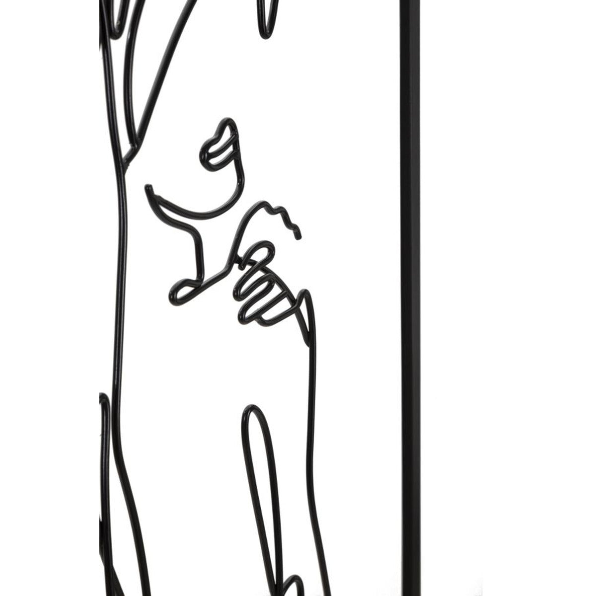 Decorazione in Metallo Corpi 4, Nero, Metallo, 40x1,3x70 cm, Seven Design