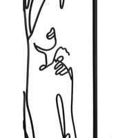 Decorazione in Metallo Corpi 4, Nero, Metallo, 40x1,3x70 cm, Seven Design