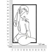 Decorazione in Metallo Corpi 4, Nero, Metallo, 40x1,3x70 cm, Seven Design