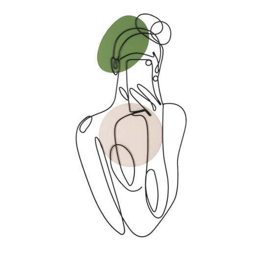 Decorazione in Metallo 3D MF33, Multicolore, Metallo, 40x1,3x80 cm, Seven Design