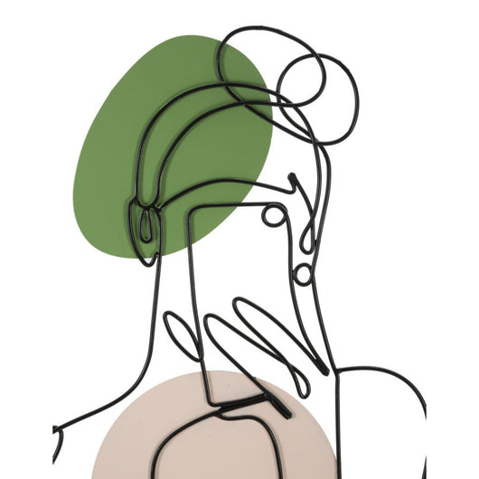 Decorazione in Metallo 3D MF33, Multicolore, Metallo, 40x1,3x80 cm, Seven Design