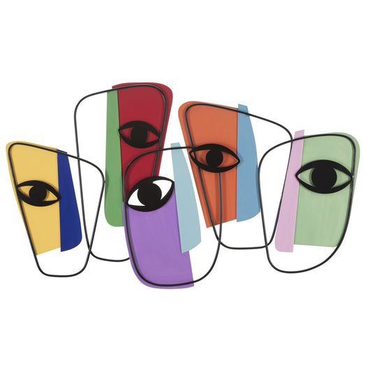 Decorazione in Metallo 3D Occhi 1, Multicolore, Metallo, 120x2x72 cm, Seven Design