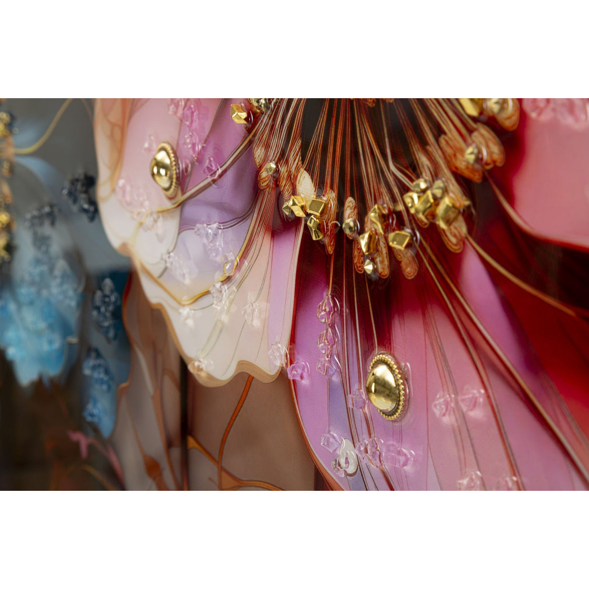 Stampa su Tela Fiori 70, Multicolore, Legno, 82x4x82 cm, Seven Design