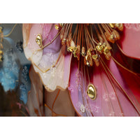 Stampa su Tela Fiori 70, Multicolore, Legno, 82x4x82 cm, Seven Design