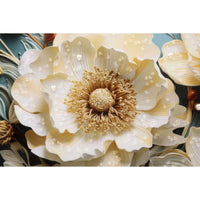 Stampa su Tela Fiori 71, Multicolore, Legno, 82x4x82 cm, Seven Design