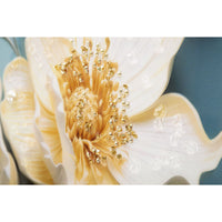 Stampa su Tela Fiori 71, Multicolore, Legno, 82x4x82 cm, Seven Design