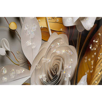 Stampa su Tela Fiori 72, Multicolore, Legno, 42x3,5x62 cm, Seven Design