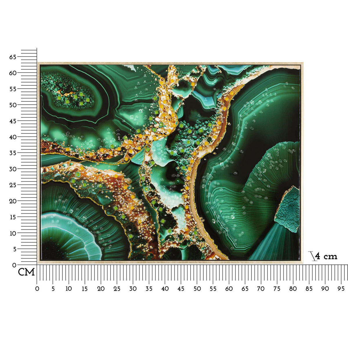 Stampa su Tela Marmo 12, Multicolore, Legno, 82x4x62 cm, Seven Design