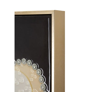 Stampa su Tela Donna con Fiore, Multicolore, Legno, 62x4x92 cm, Seven Design