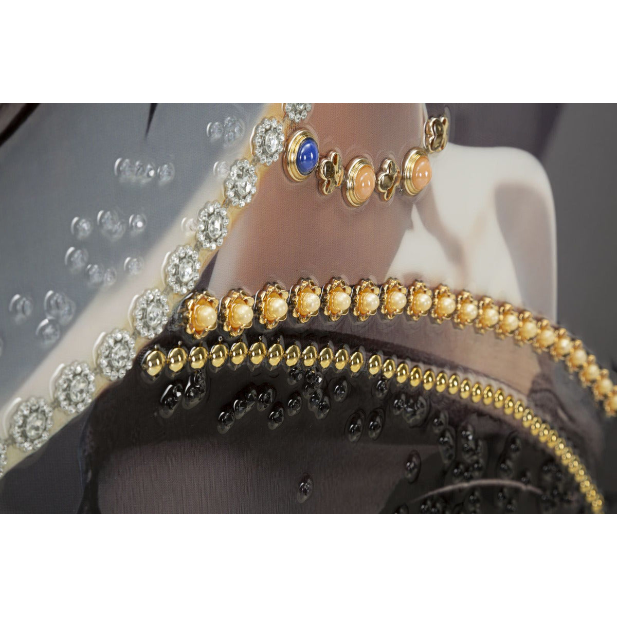 Stampa su Tela Donna con Fiore, Multicolore, Legno, 62x4x92 cm, Seven Design