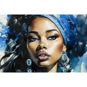 Stampa su Tela Africa 25, Multicolore, Legno, 82x4x82 cm, Seven Design