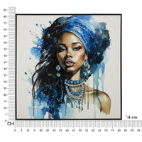 Stampa su Tela Africa 25, Multicolore, Legno, 82x4x82 cm, Seven Design