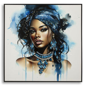 Stampa su Tela Africa 26, Multicolore, Legno, 82x4x82 cm, Seven Design