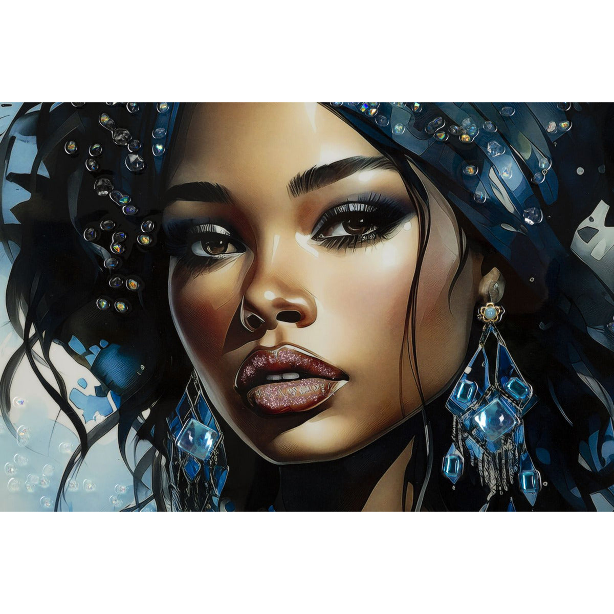 Stampa su Tela Africa 26, Multicolore, Legno, 82x4x82 cm, Seven Design