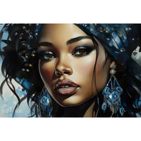 Stampa su Tela Africa 26, Multicolore, Legno, 82x4x82 cm, Seven Design