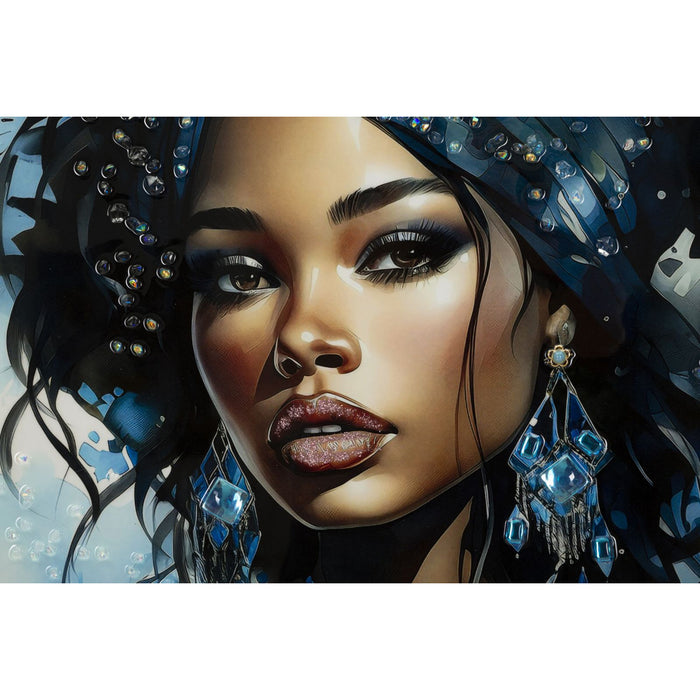 Stampa su Tela Africa 26, Multicolore, Legno, 82x4x82 cm, Seven Design