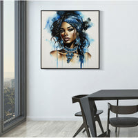 Stampa su Tela Africa 26, Multicolore, Legno, 82x4x82 cm, Seven Design