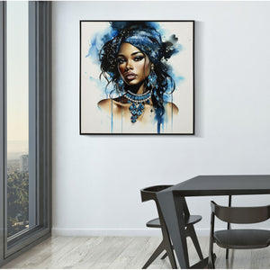 Stampa su Tela Africa 26, Multicolore, Legno, 82x4x82 cm, Seven Design