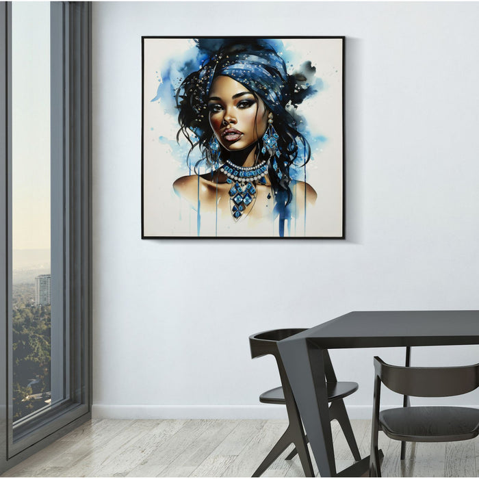 Stampa su Tela Africa 26, Multicolore, Legno, 82x4x82 cm, Seven Design