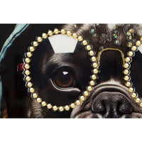 Stampa su Tela Cane 12, Multicolore, Legno, 42,5x2,8x82,5 cm, Seven Design