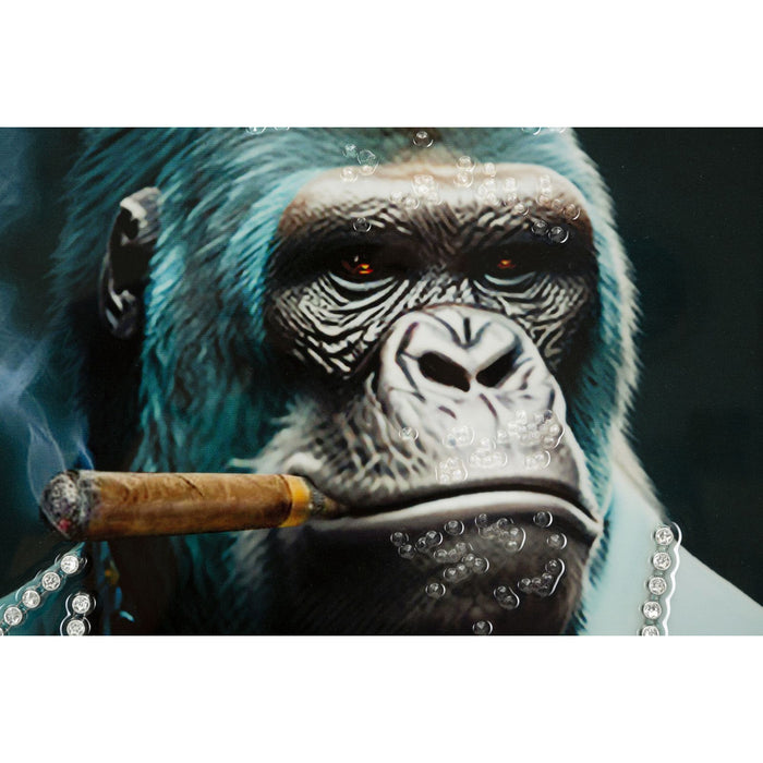 Stampa su Tela Gorilla 5, Multicolore, Legno, 62x4x92 cm, Seven Design