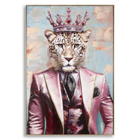 Stampa su Tela Leone 1, Multicolore, Legno, 82x4,5x122 cm, Seven Design