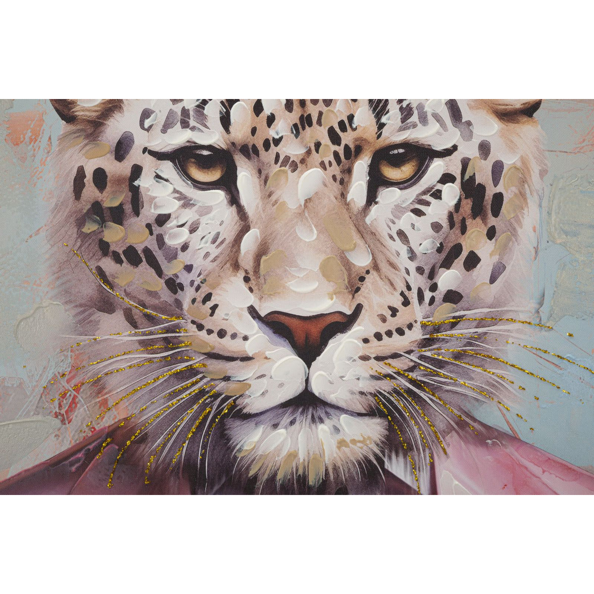 Stampa su Tela Leone 1, Multicolore, Legno, 82x4,5x122 cm, Seven Design