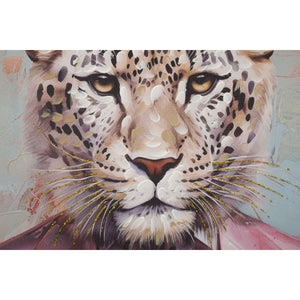 Stampa su Tela Leone 1, Multicolore, Legno, 82x4,5x122 cm, Seven Design