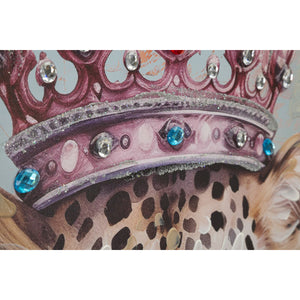 Stampa su Tela Leone 1, Multicolore, Legno, 82x4,5x122 cm, Seven Design