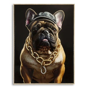 Stampa su Tela Cane 10, Multicolore, Legno, 62x4x82 cm, Seven Design