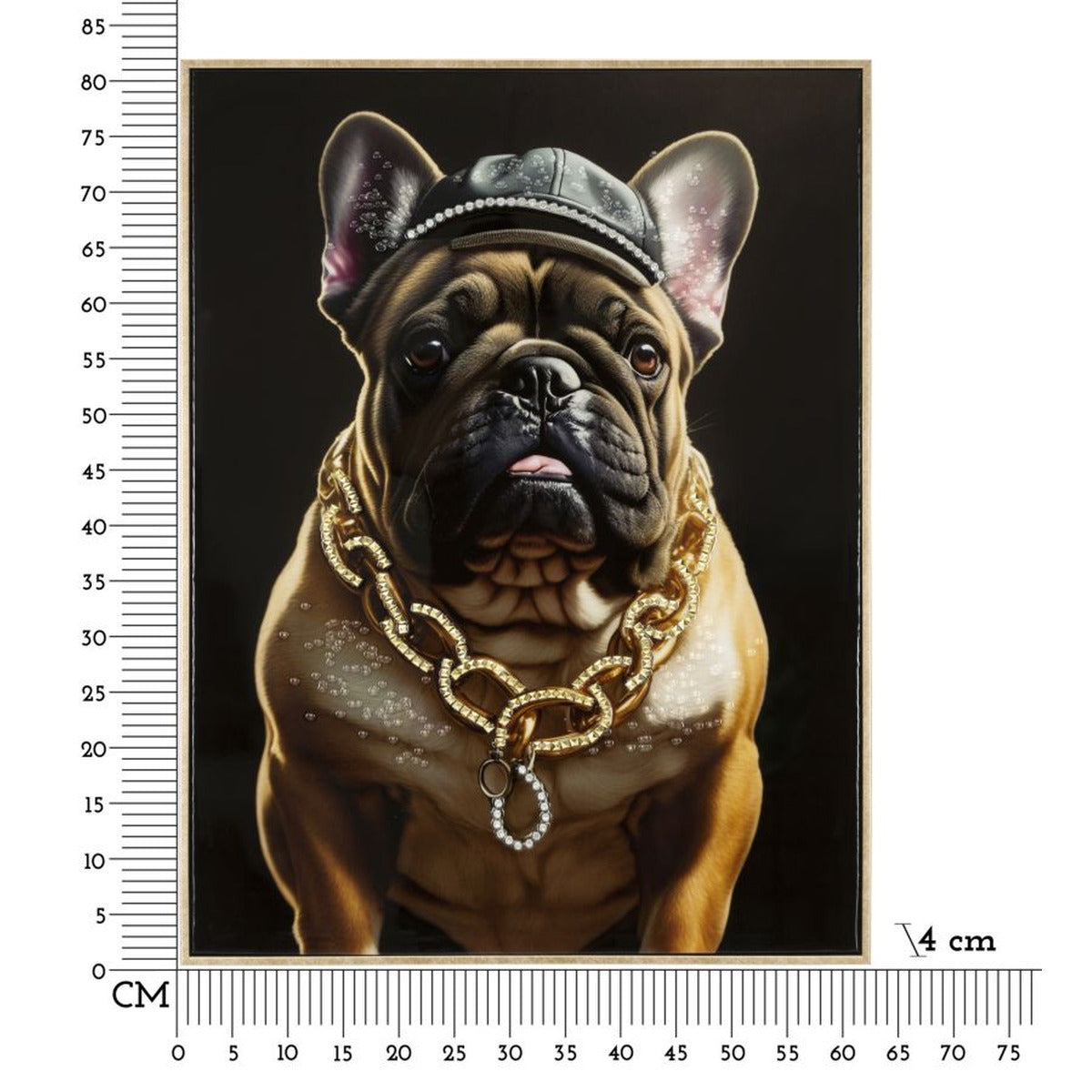 Stampa su Tela Cane 10, Multicolore, Legno, 62x4x82 cm, Seven Design