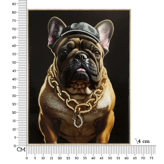 Stampa su Tela Cane 10, Multicolore, Legno, 62x4x82 cm, Seven Design