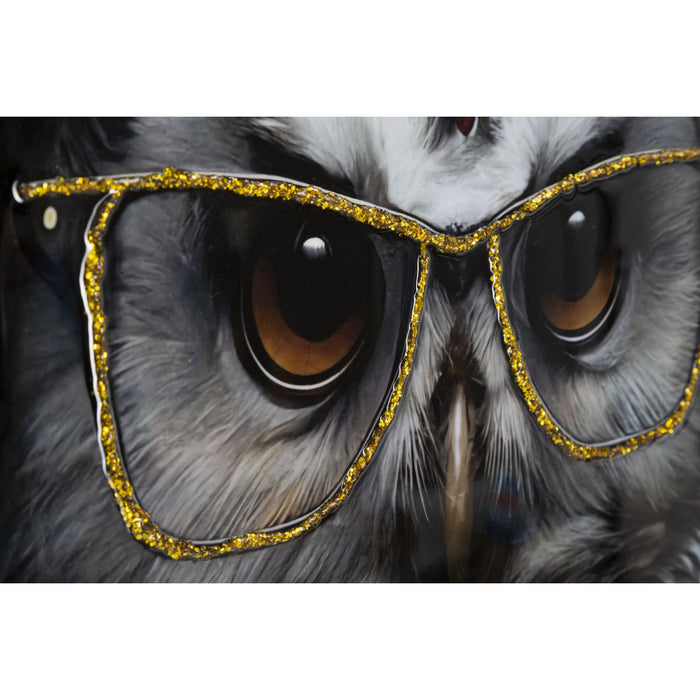 Stampa su Tela Gufo, Multicolore, Legno, 53x3x73 cm, Seven Design