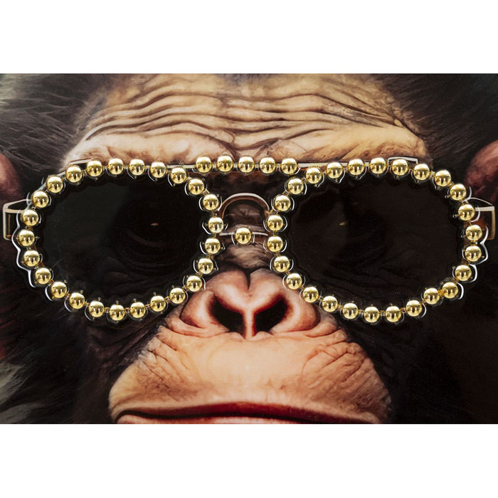 Stampa su Tela Scimmia 8, Multicolore, Legno, 52,5x2,8x72,5 cm, Seven Design