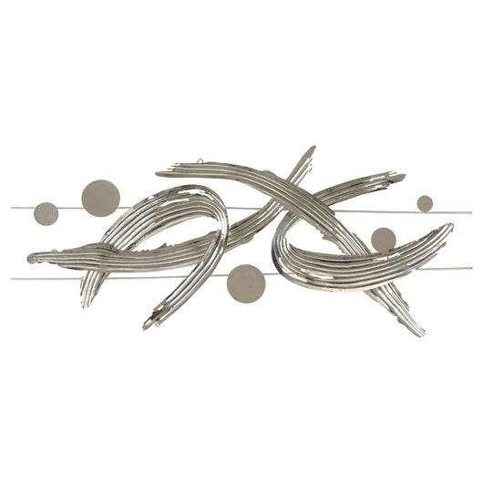 Decorazione in Metallo 3D Astratto 1, Argento, Metallo, 121x5x52 cm, Seven Design