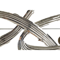 Decorazione in Metallo 3D Astratto 1, Argento, Metallo, 121x5x52 cm, Seven Design