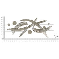 Decorazione in Metallo 3D Astratto 1, Argento, Metallo, 121x5x52 cm, Seven Design