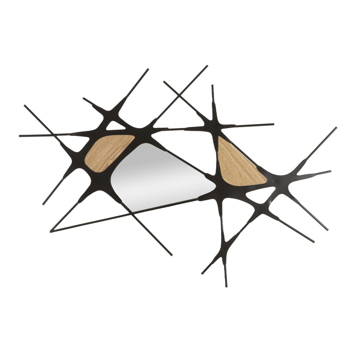 Decorazione in Metallo 3D Geometrico 5, Nero, Metallo, 114x2x80 cm, Seven Design