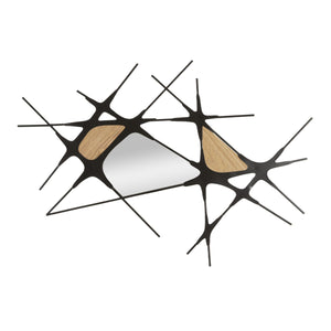 Decorazione in Metallo 3D Geometrico 5, Nero, Metallo, 114x2x80 cm, Seven Design