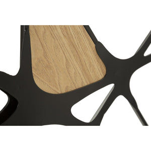 Decorazione in Metallo 3D Geometrico 5, Nero, Metallo, 114x2x80 cm, Seven Design