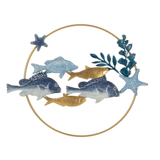 Decorazione in Metallo 3D Pesce 5, Multicolore, Metallo, 77x5x63 cm, Seven Design