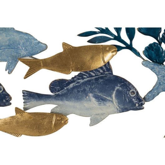 Decorazione in Metallo 3D Pesce 5, Multicolore, Metallo, 77x5x63 cm, Seven Design