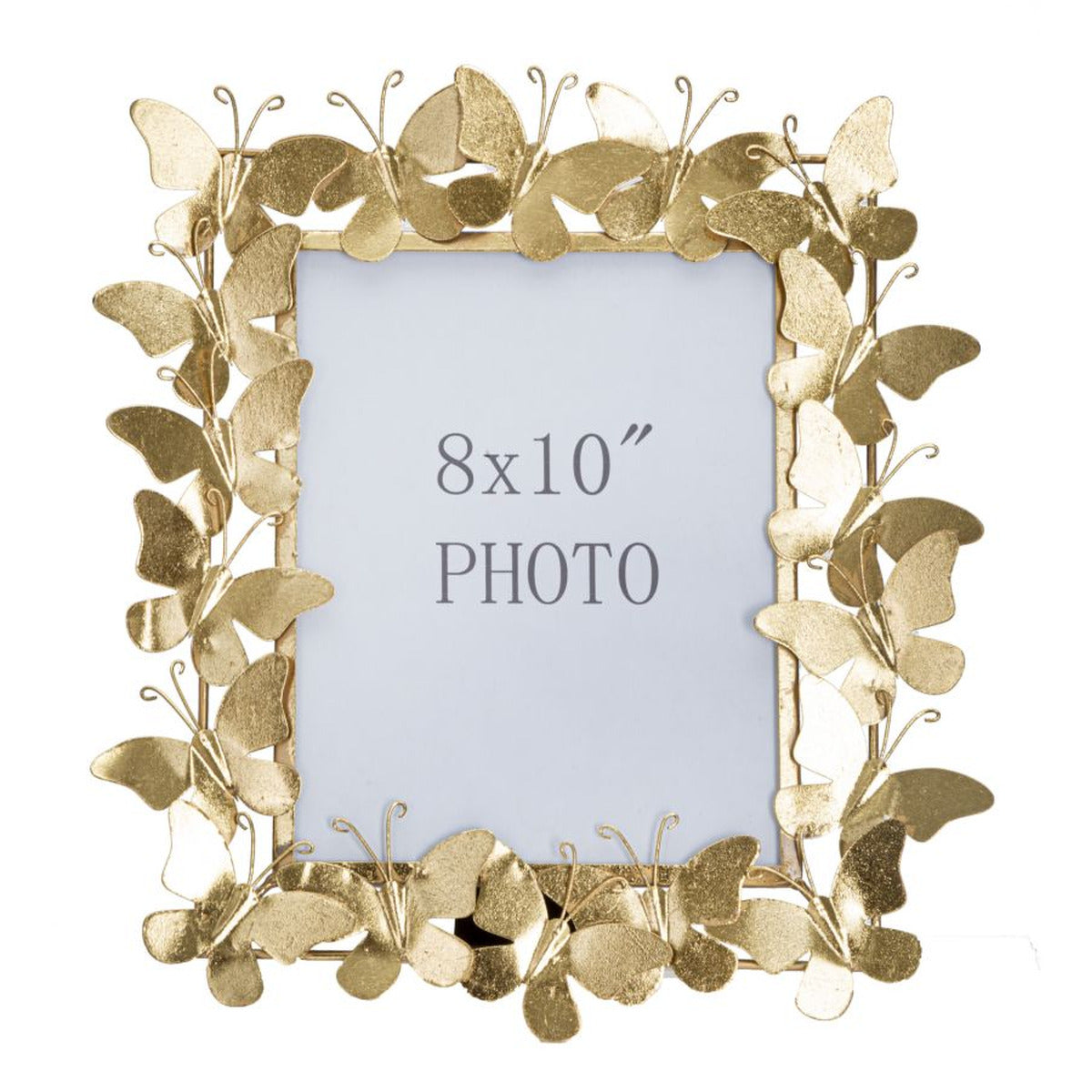 Portafoto Farfalla 23, Oro, Metallo, 35x15x38 cm, Seven Design