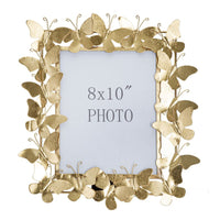 Portafoto Farfalla 23, Oro, Metallo, 35x15x38 cm, Seven Design
