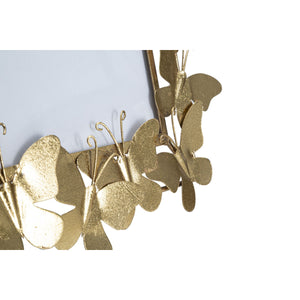 Portafoto Farfalla 23, Oro, Metallo, 35x15x38 cm, Seven Design