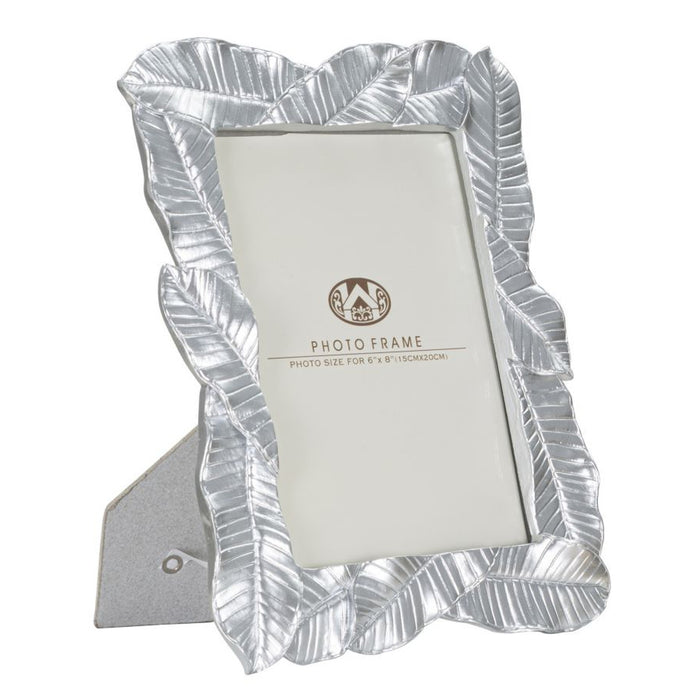 Portafoto Olistic 8, Argento, Poliresina, 23x2,5x27,5 cm, Seven Design