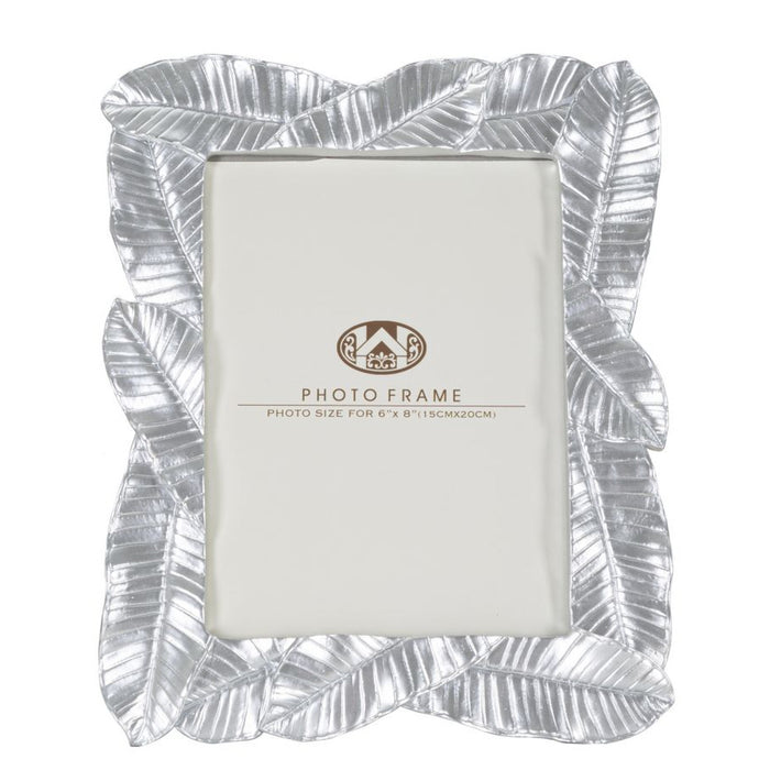 Portafoto Olistic 8, Argento, Poliresina, 23x2,5x27,5 cm, Seven Design