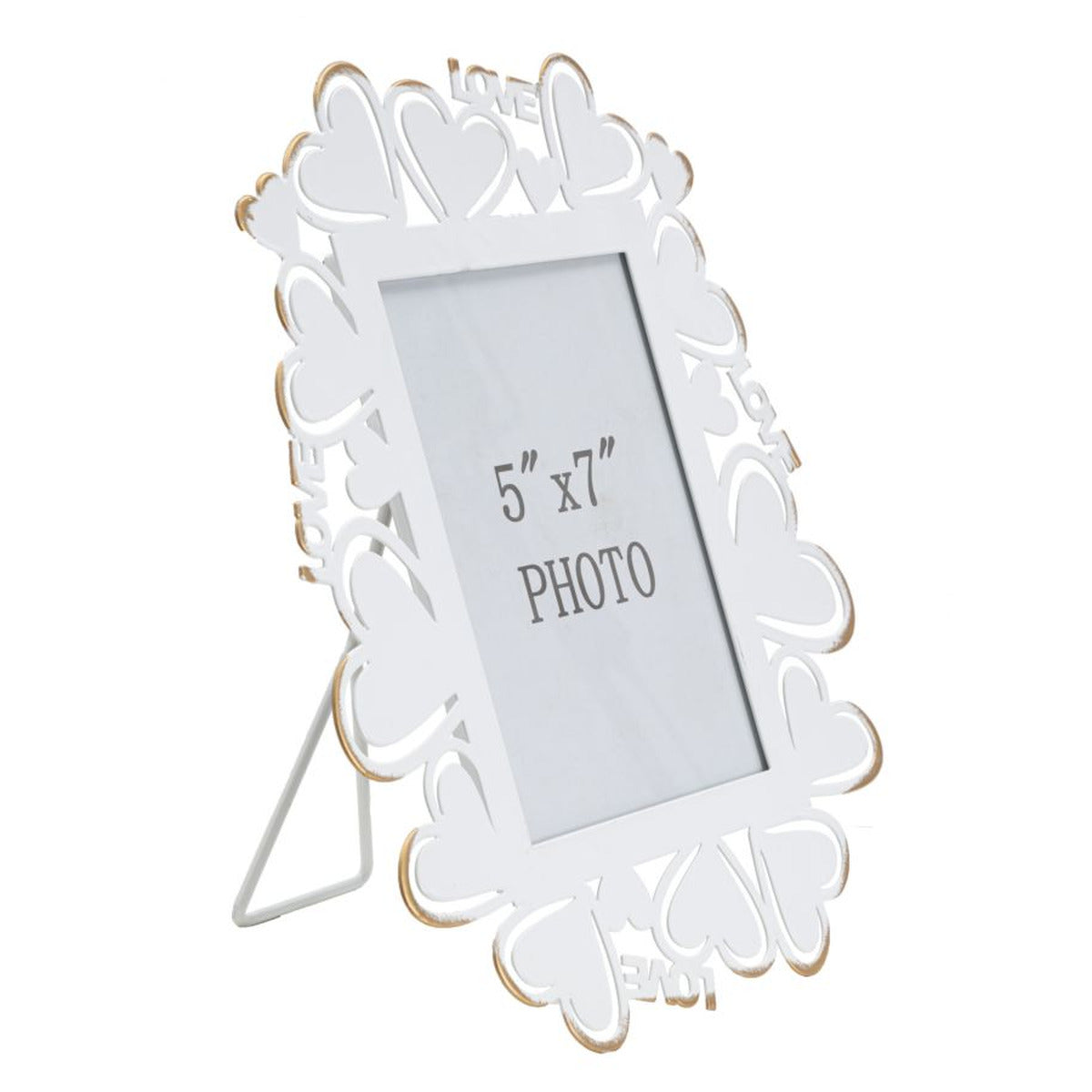 Portafoto Olistic 4, Bianco, Metallo, 25x14,5x27,7 cm, Seven Design