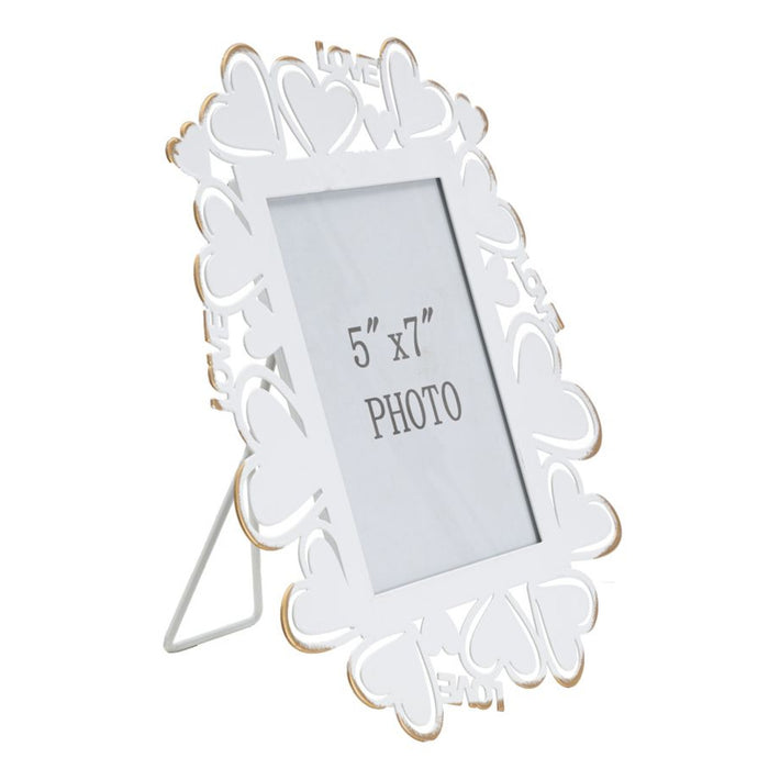 Portafoto Olistic 4, Bianco, Metallo, 25x14,5x27,7 cm, Seven Design