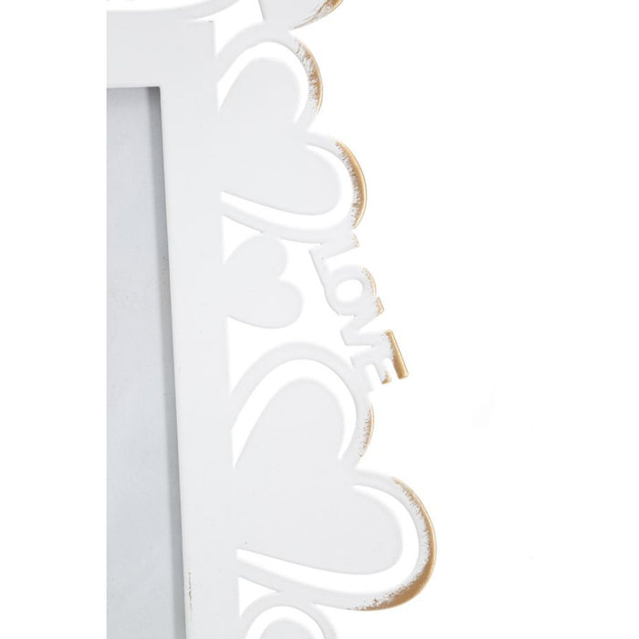 Portafoto Olistic 4, Bianco, Metallo, 25x14,5x27,7 cm, Seven Design